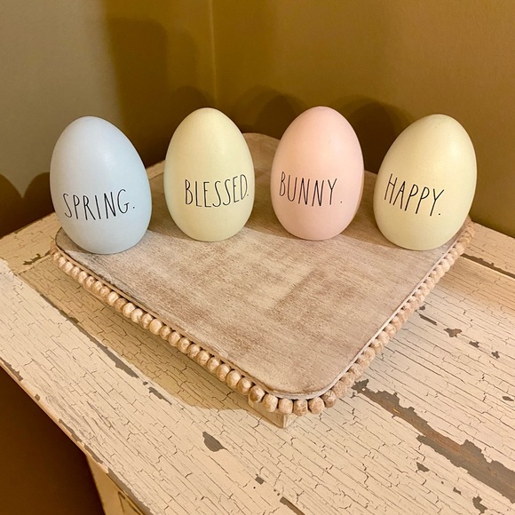 Rae Dunn Other - Rae Dunn New Set Of Wooden Coloured Eggs !
